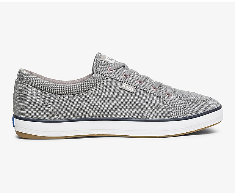 Keds Womens Grey Lace Up Shoes - Keds Center Speckled Knit 125JRCEOS